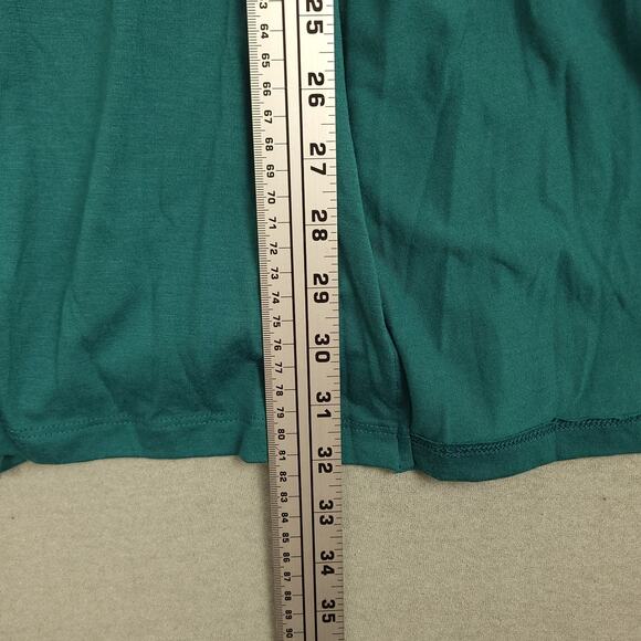 Catherines Women's Kimono Cardigan Sz 5X Open Front Mock Neck Casual Green - Picture 8 of 9